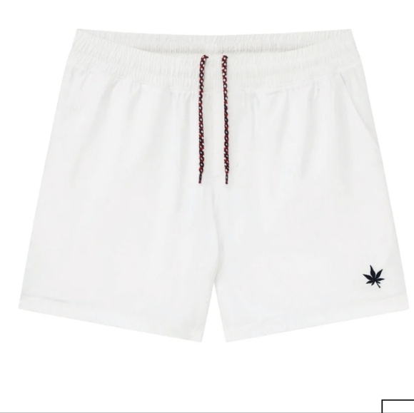 BOAST Men's Tournament Shorts White With Red Leaf Size Large NEW - Picture 2 of 5